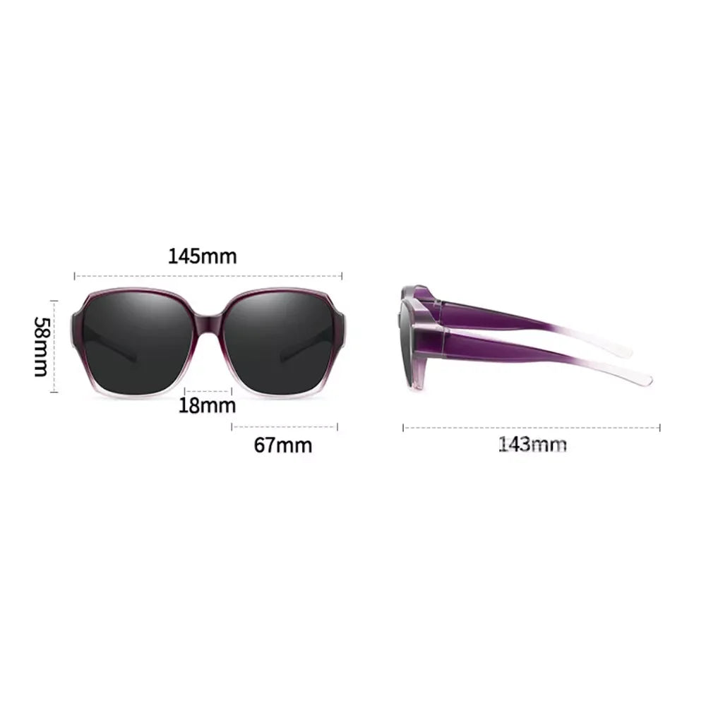 Trend Driving Polarized Sunglasses for Men Women Fit over Glasses Wrap around Sunglasses Square Shades UV400 Goggles
