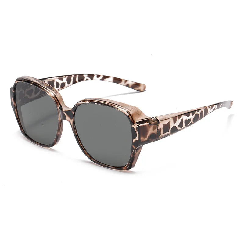 Trend Driving Polarized Sunglasses for Men Women Fit over Glasses Wrap around Sunglasses Square Shades UV400 Goggles
