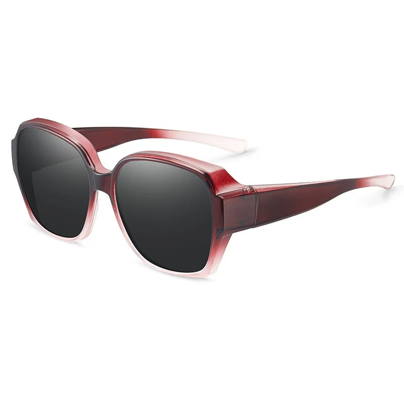 Trend Driving Polarized Sunglasses for Men Women Fit over Glasses Wrap around Sunglasses Square Shades UV400 Goggles