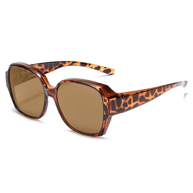 Trend Driving Polarized Sunglasses for Men Women Fit over Glasses Wrap around Sunglasses Square Shades UV400 Goggles