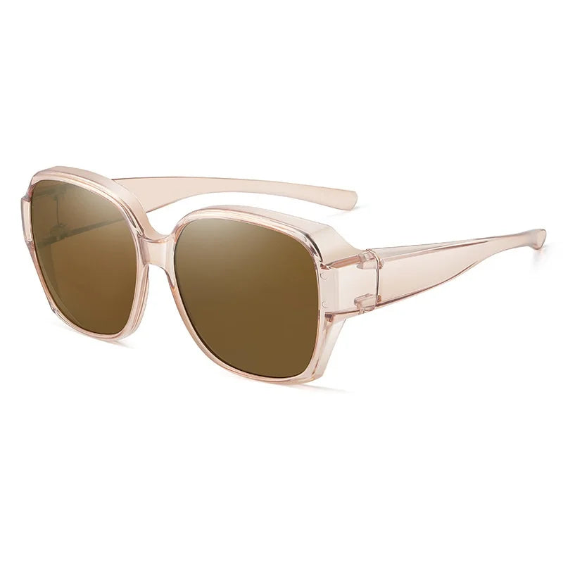 Trend Driving Polarized Sunglasses for Men Women Fit over Glasses Wrap around Sunglasses Square Shades UV400 Goggles