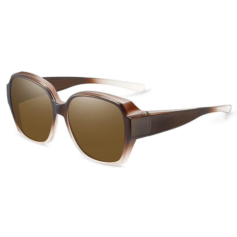 Trend Driving Polarized Sunglasses for Men Women Fit over Glasses Wrap around Sunglasses Square Shades UV400 Goggles