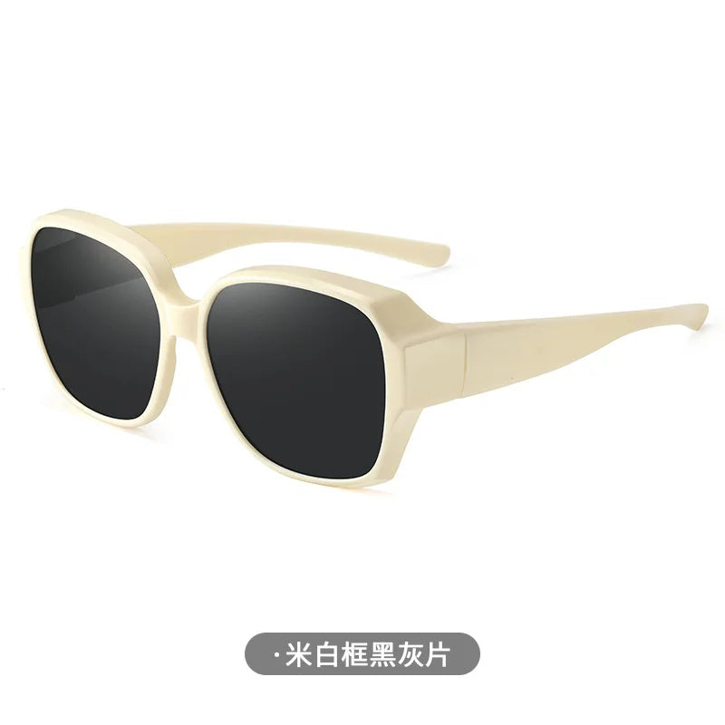Trend Driving Polarized Sunglasses for Men Women Fit over Glasses Wrap around Sunglasses Square Shades UV400 Goggles