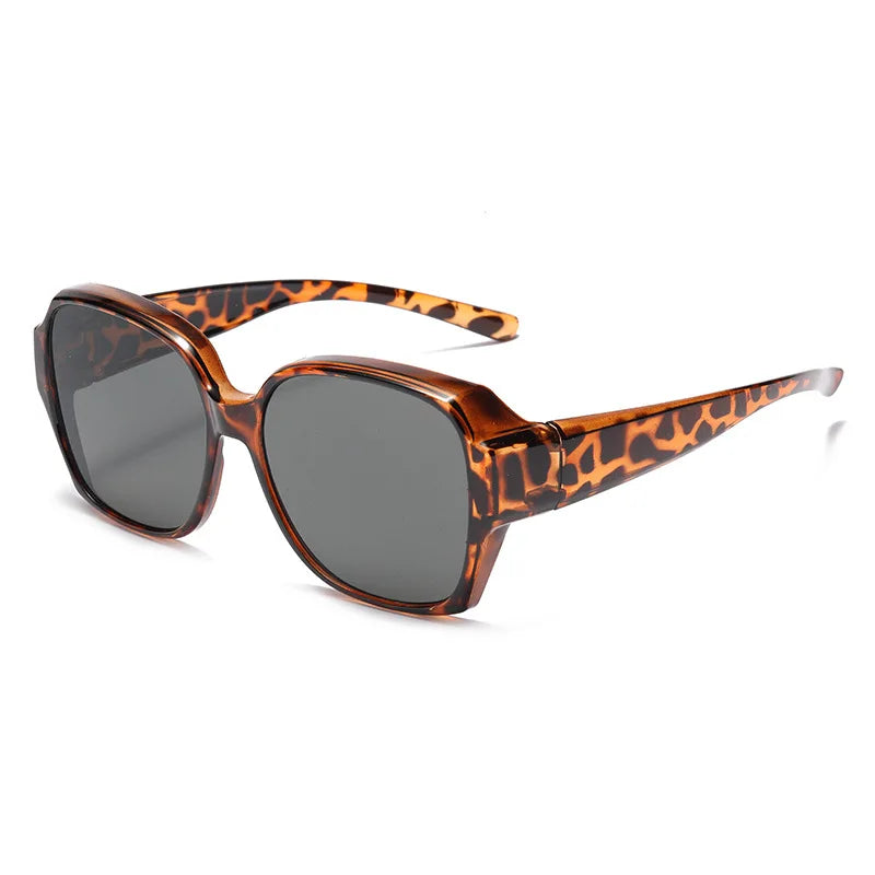Trend Driving Polarized Sunglasses for Men Women Fit over Glasses Wrap around Sunglasses Square Shades UV400 Goggles