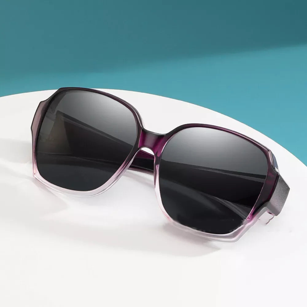Trend Driving Polarized Sunglasses for Men Women Fit over Glasses Wrap around Sunglasses Square Shades UV400 Goggles