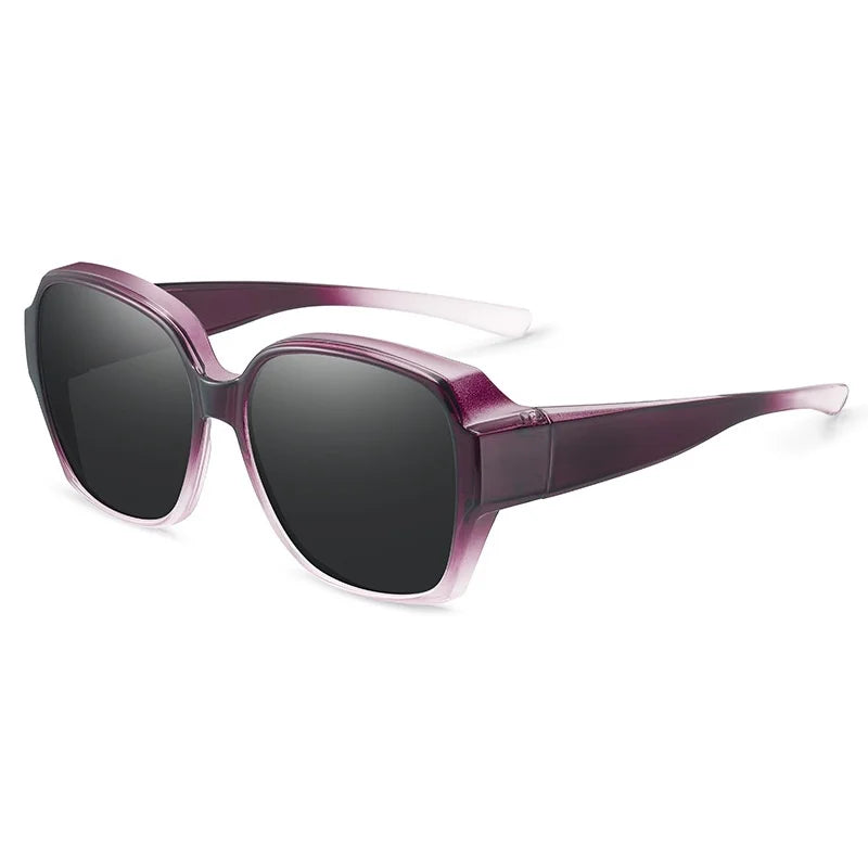 Trend Driving Polarized Sunglasses for Men Women Fit over Glasses Wrap around Sunglasses Square Shades UV400 Goggles